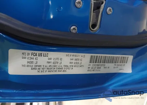 2015 Dodge Dart Sxt z USA, uszkodzony, nr VIN 1C3CDFBB6FD337233